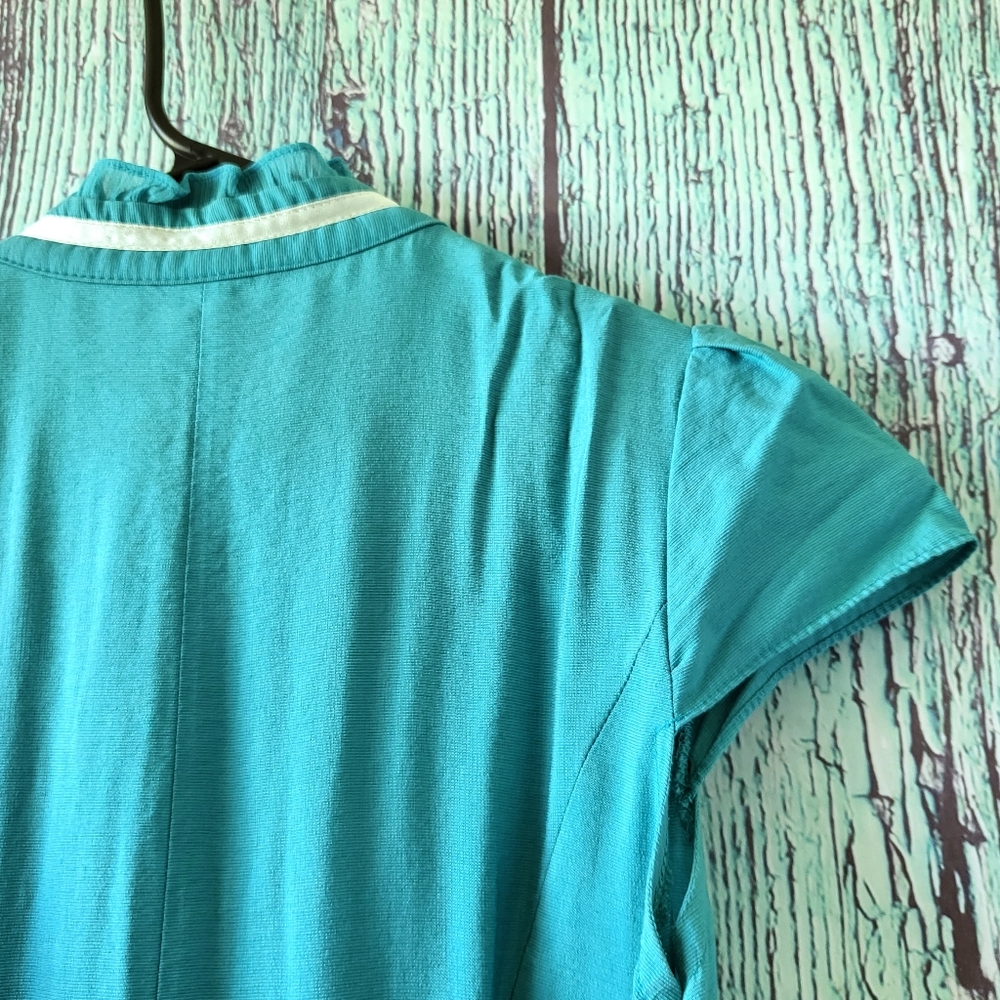 Emerald Ruffled Yoke Bib Ribbon Dress - Picture 8 of 8